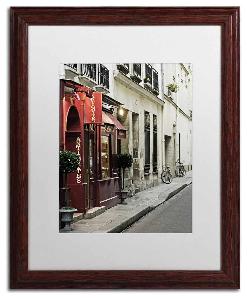 'Parisian Antiques' Matted Framed Canvas Art by Preston