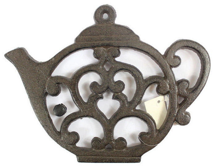 Cast Iron Round Teapot Trivet 8"
