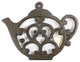 Cast Iron Round Teapot Trivet 8"