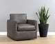 Portman Swivel Lounge Chair, Marseille Concrete Leather