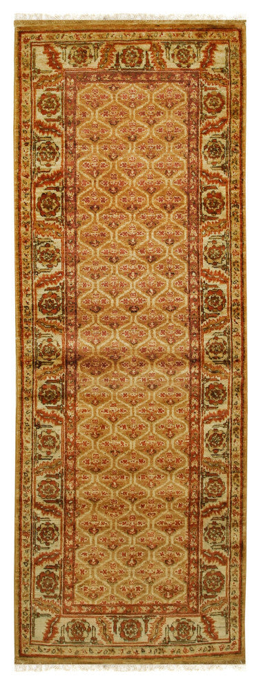 Brown Traditional Floral Heriz Weave Area Rug
