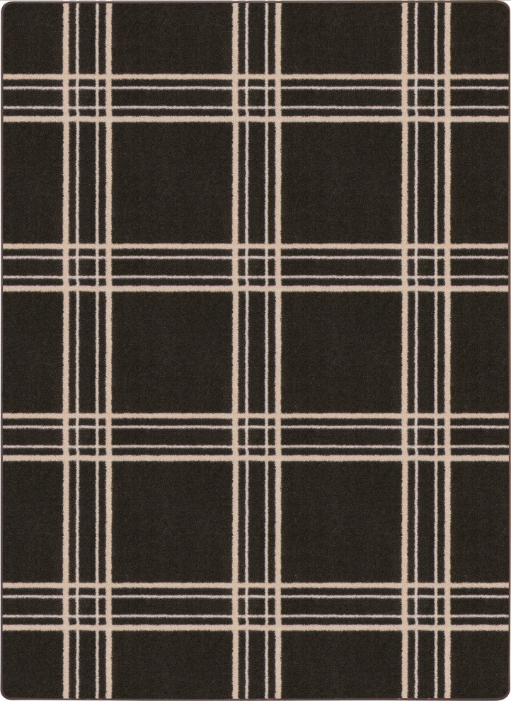 Joy Carpets Impressions Broadfield Area Rug, Espresso, 5'4"x7'8"