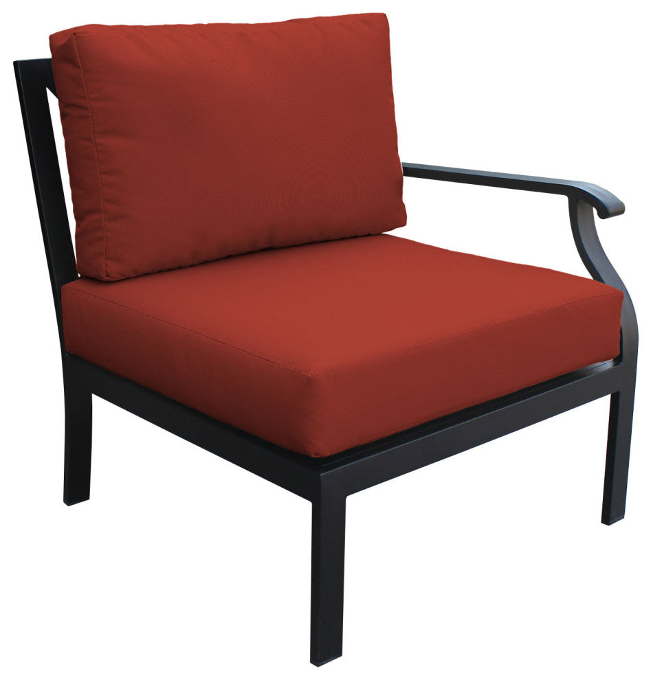 kathy ireland Madison Ave. 7 Piece Aluminum Patio Furniture Set 07e, Cinnamon