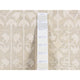 White Hand Knotted Tone on Tone Design Silk With Wool Runner Rug 2'6"x10'1"