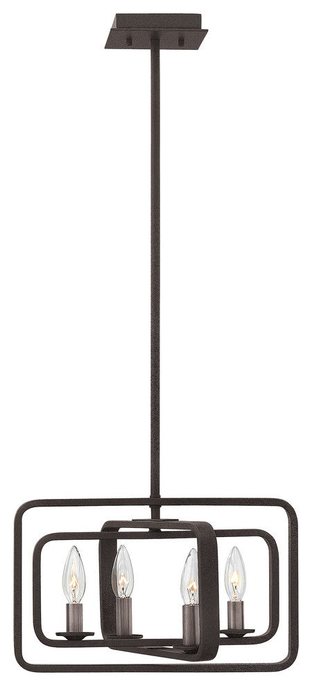Hinkley Quentin Foyer Small Open Frame, Aged Zinc
