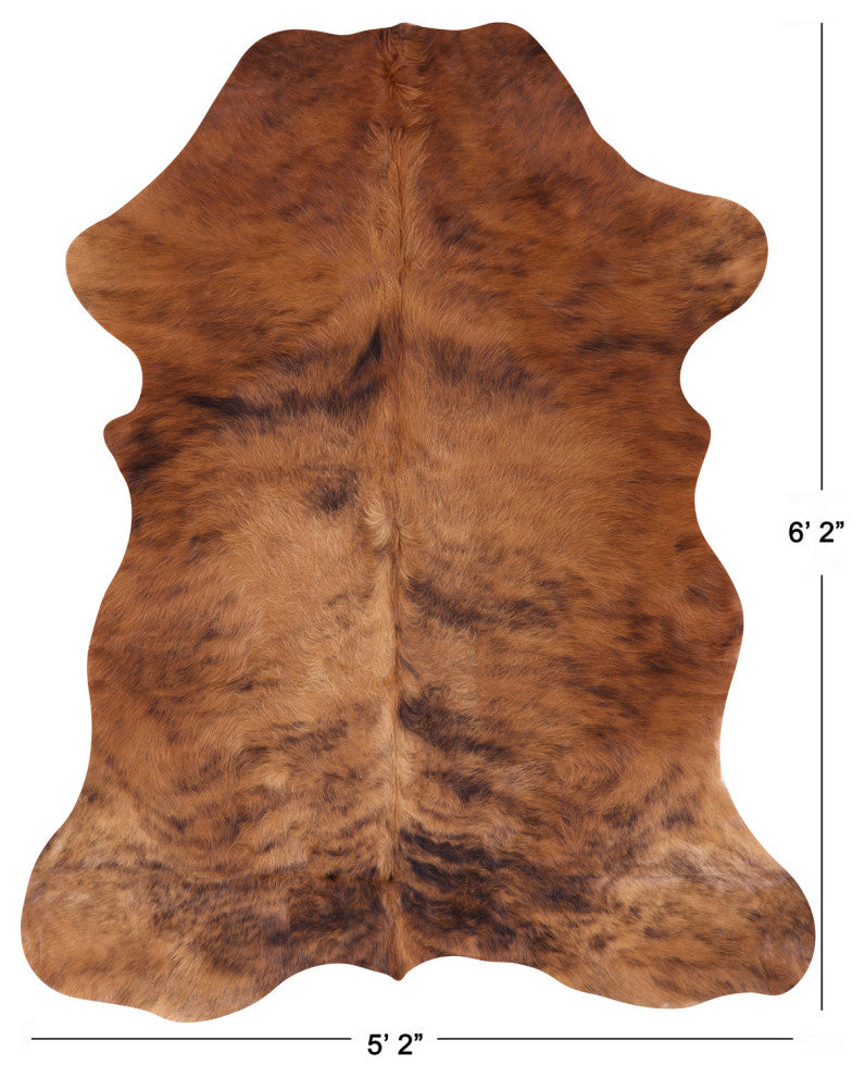 6' 2" X 5' 2" Natural Cowhide Rug C2318