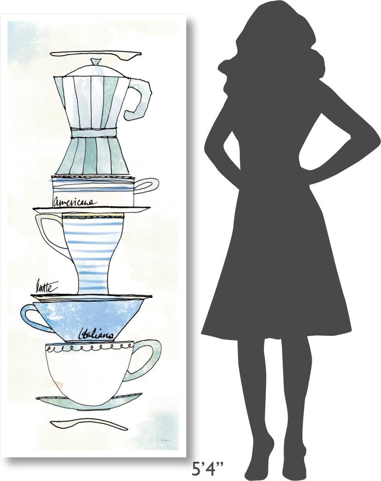 "Good Brew X" Digital Paper Print by Sue Schlabach, 26"x62"