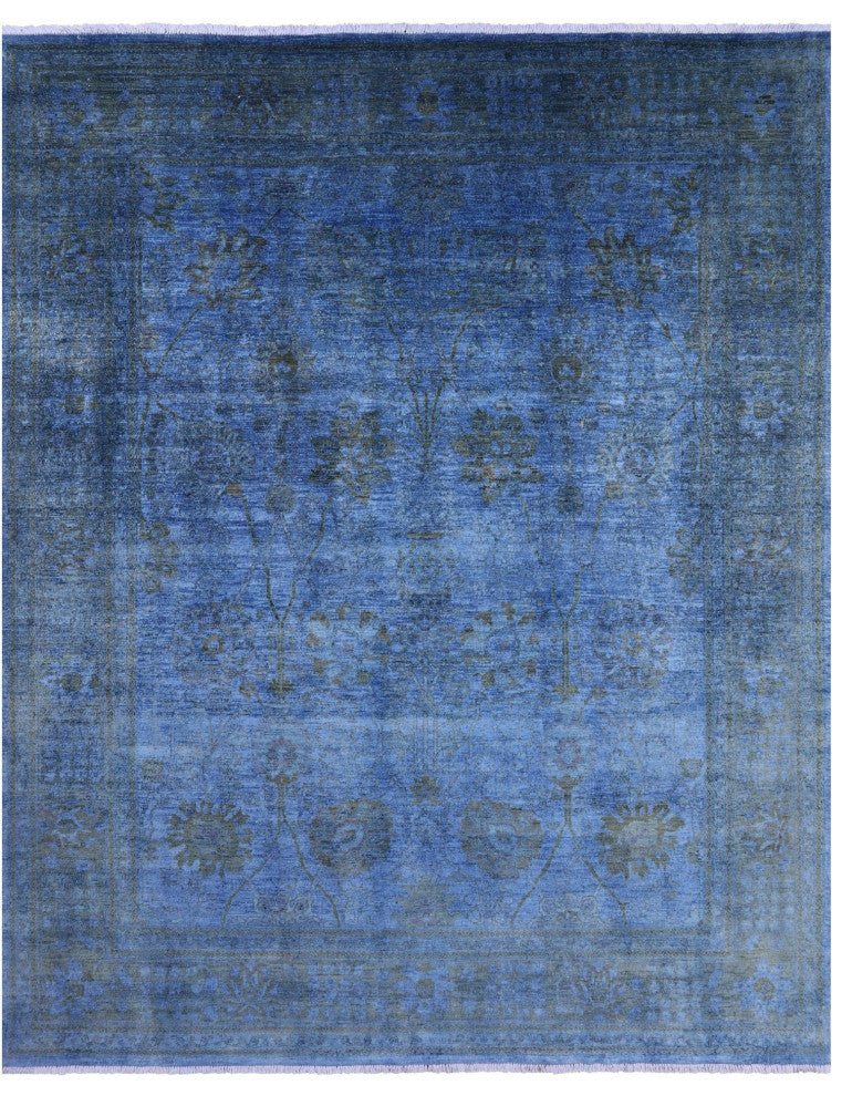 Overdyed Full Pile Handmade Wool Rug 9' 3" X 11' 9" - WR2526
