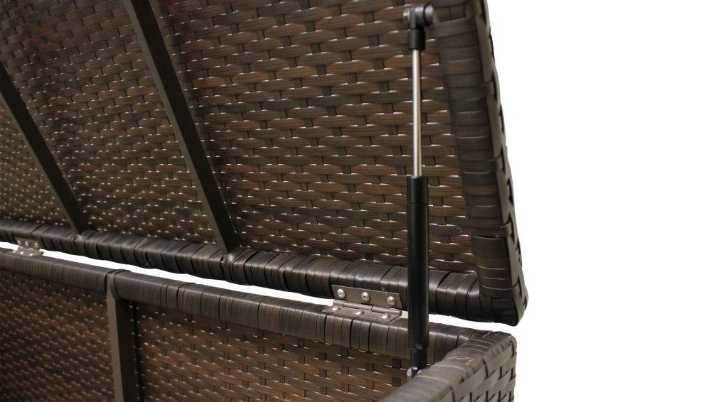 Belle Outdoor Wicker Patio Storage Chest Espresso