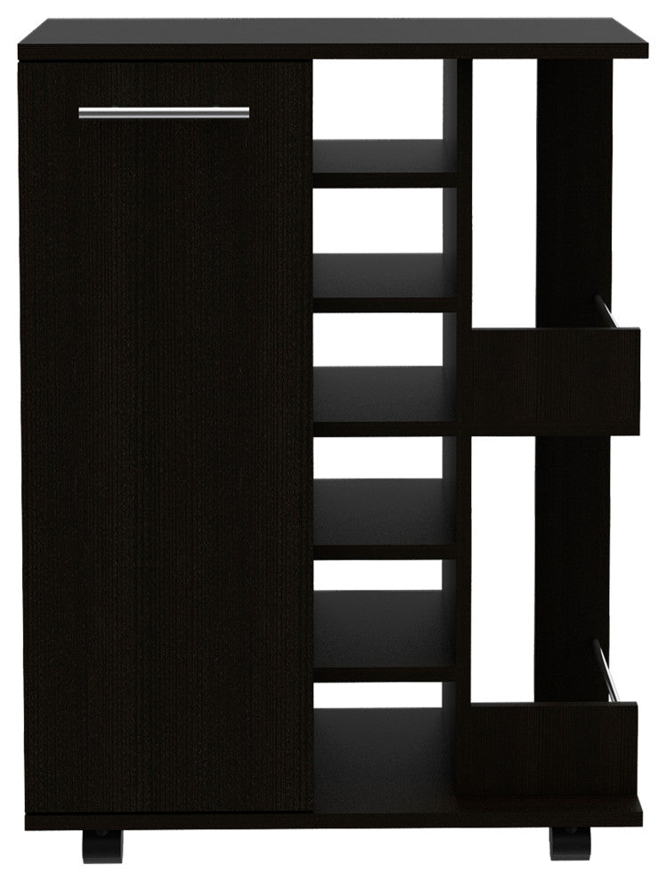 Magda Bar Cart, Black Wengue