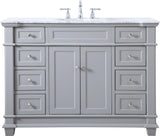 Transitional 48" Gray Vanity Set