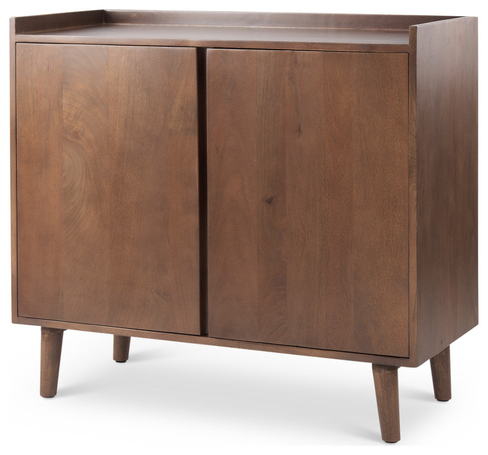 Lillie Medium Brown Solid Wood Accent Cabinet
