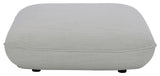 Zeppelin Ottoman Salt Stone White