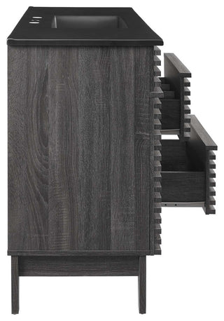 Render 48" Single Sink Bathroom Vanity, Charcoal Black