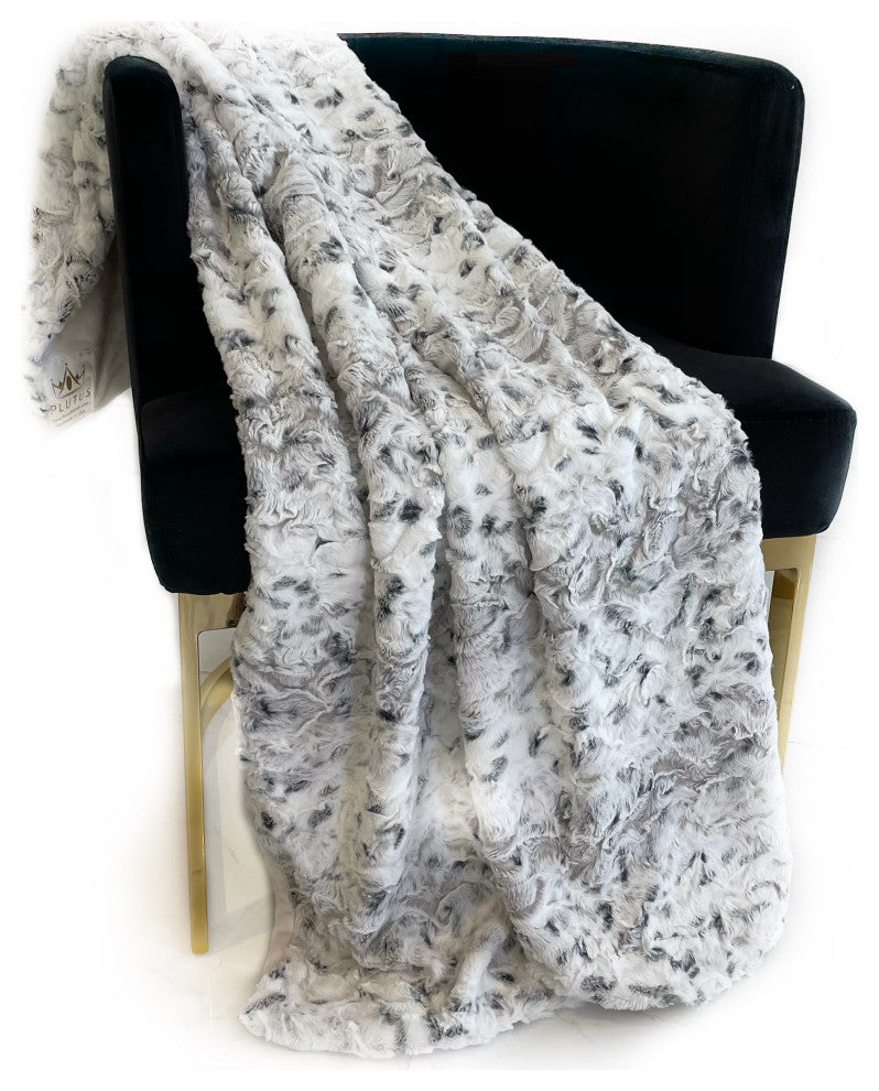 Alloy Snowy Owl Faux Fur Luxury Throw Blanket, Blanket 90Lx90W Full