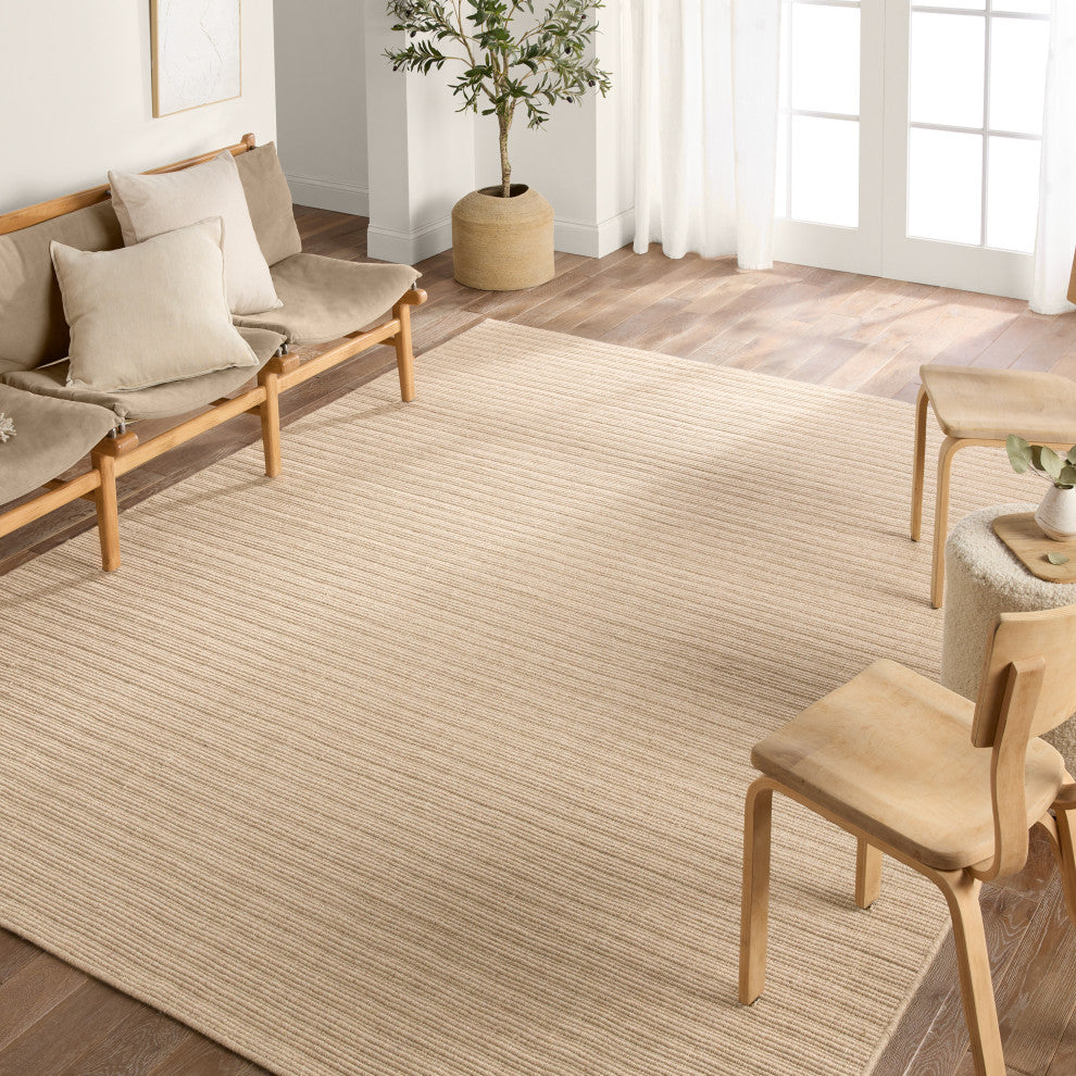 Jaipur Living Venue TEP03 Handmade Solid Tan Area Rug, 6'x9'