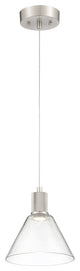 Access Port Nine 1-Light Martini LED Pendant Brushed Steel