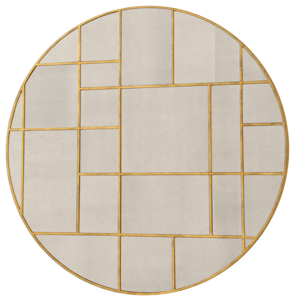 Uttermost Geometric Round Mirror