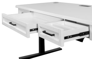 Modern Electric Sit Stand Desk Height Adjustable Table White
