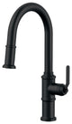 Kinzie Single Handle Pull-Down Kitchen Faucet w/ Snapback Retraction Satin Black