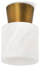 Regina Andrew Hazel Alabaster Flush Mount, Brass
