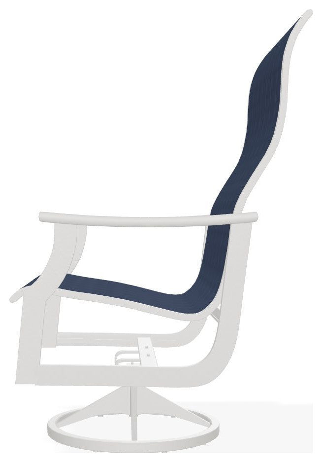 St. Catherine Sling Outdoor Supreme Swivel Rocker, Mavi/Snow