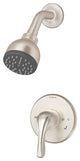 Origins Single Handle 1-Spray Shower System (Valve Included), Satin Nickel