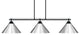 Odyssey 3-Light Island Light With Round Fitter, 14" Chrome Cone Metal Shade
