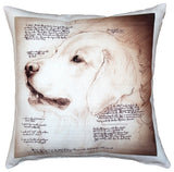 Golden Retriever Dog Pillow, 17x17