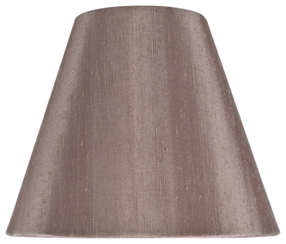 32002-5 Small Hardback Empire  Chandelier Clip On Lamp Shade Taupe 3"x6"x5"