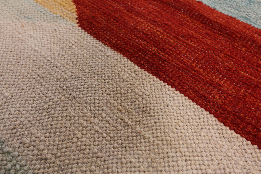9' 4" X 11' 11" Wool On Wool Kilim Flat Weave Rug - Q12589