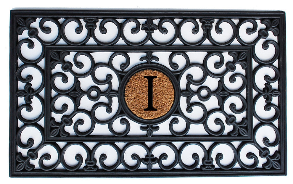 Rubber Monogram Doormat 18"x30", Letter I