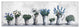 "Gray Planted Pots" Floater Framed Painting Print on Canvas