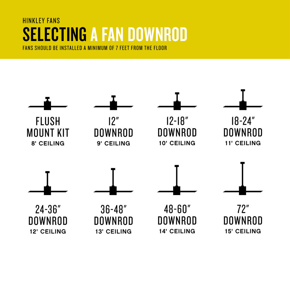 Hinkley 36" Ceiling Fan Downrod Extension, Heritage Brass