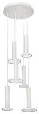 Luna Mixed Hextuple LED Pendant 120V, White