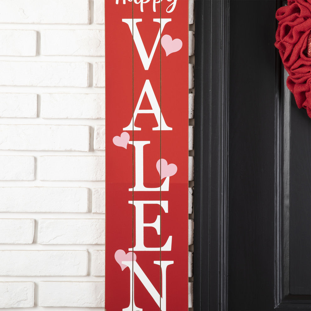 42" Valentine's Wooden Welcome Porch Sign
