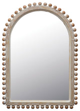 Boho Arched Wood Framed Wall Mirror, Natural