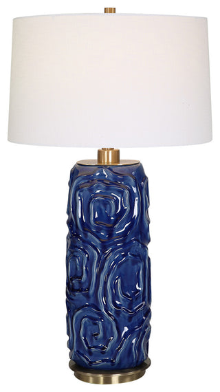 Zade Table Lamp, Blue