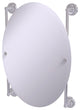Prestige Regal Oval Frameless Rail Mounted Mirror, Satin Chrome