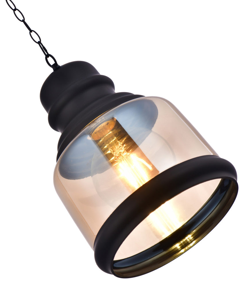 Lazzur Sarthe 1 Light 6" Matte Black Pendant