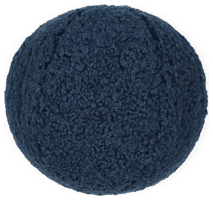 Poodle Ball Pillow - Navy