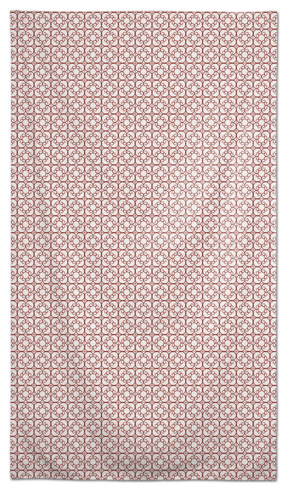 Delicate Tile Pattern Red 58x102 Tablecloth