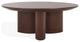 Safavieh Couture Barnard Round Wood Coffee Table, Walnut