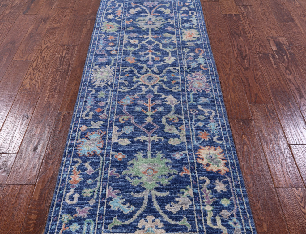 Runner Turkish Oushak Handmade Wool Rug 2' 8" X 7' 11" - Q13458