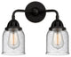 Small Bell Bath Vanity Light, Matte Black, Seedy, Seedy