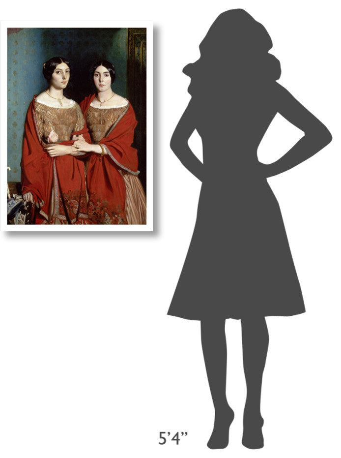 "The Two Sisters" Digital Paper Print by Theodore Chasseriau, 23"x32"