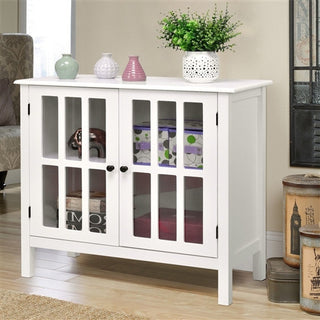 Durable Sideboard Buffet Cabinet with Glass Panel