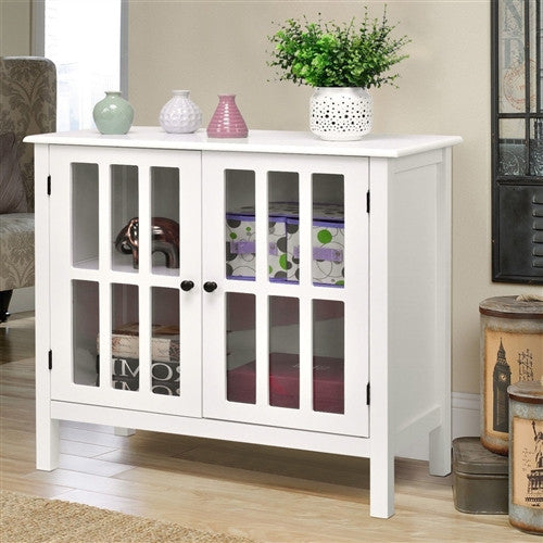 Durable Sideboard Buffet Cabinet with Glass Panel