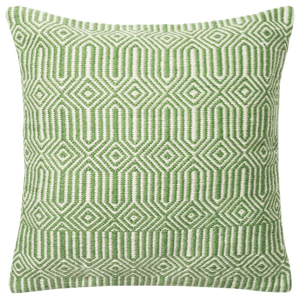 22"x22" Hand Woven Geometric Indoor / Outdoor Decorative Throw Pillow by Loloi