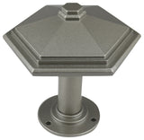 Esagono Metal Drapery Medallion Holdback, Pewter